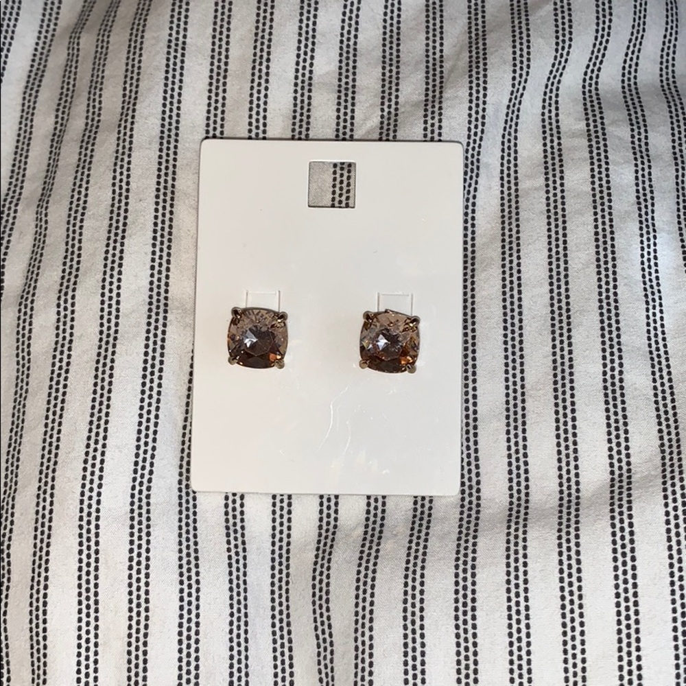 Rose gold diamond earrings